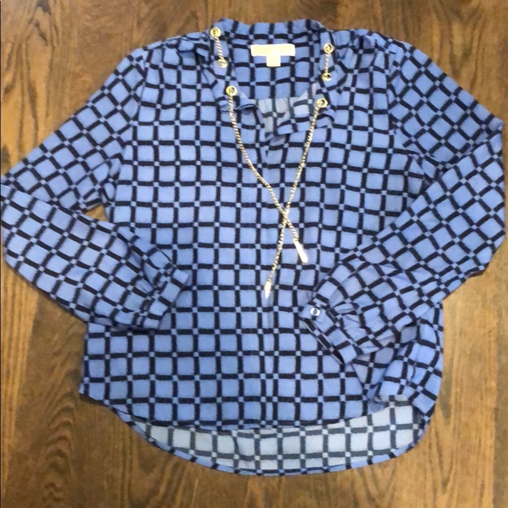 Micheal Kors blouse with gold chain!
